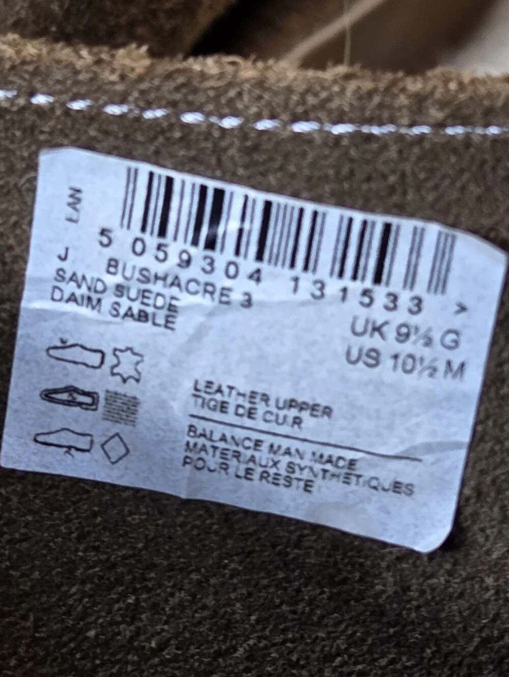 Clarks Men's Bushacre 3 Chukka Boots 10.5 Brown Suede Desert
